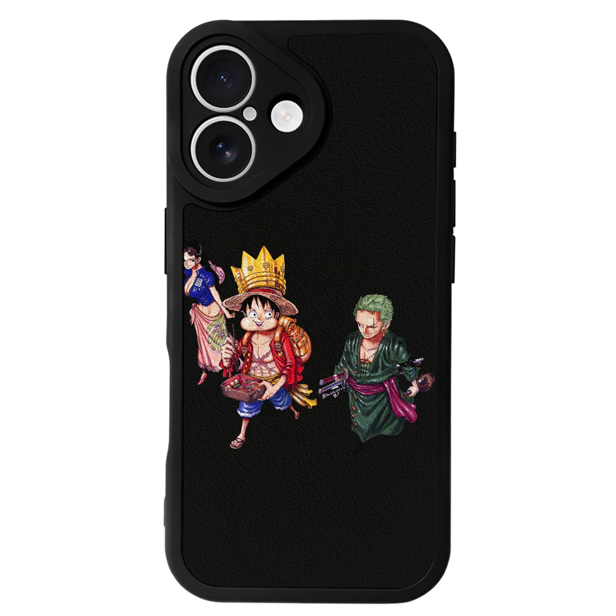 （画像用） ワンピース モンキー・D・ルフィ ONE PIECE Monkey D. Luffy 【iPhone 16シリーズ対応】シリコンスマホケース（レザー調） 材質：シリコン